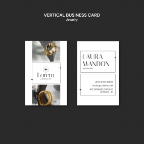 珠宝饰品竖版宣传商务名片